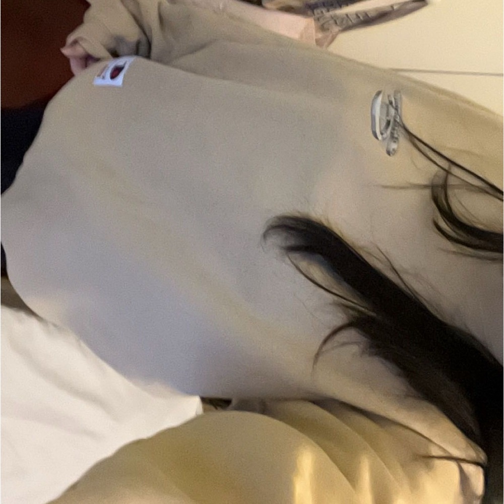 cream crew neck